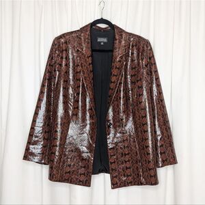 Danielle Bernstein Faux Snakeskin Blazer